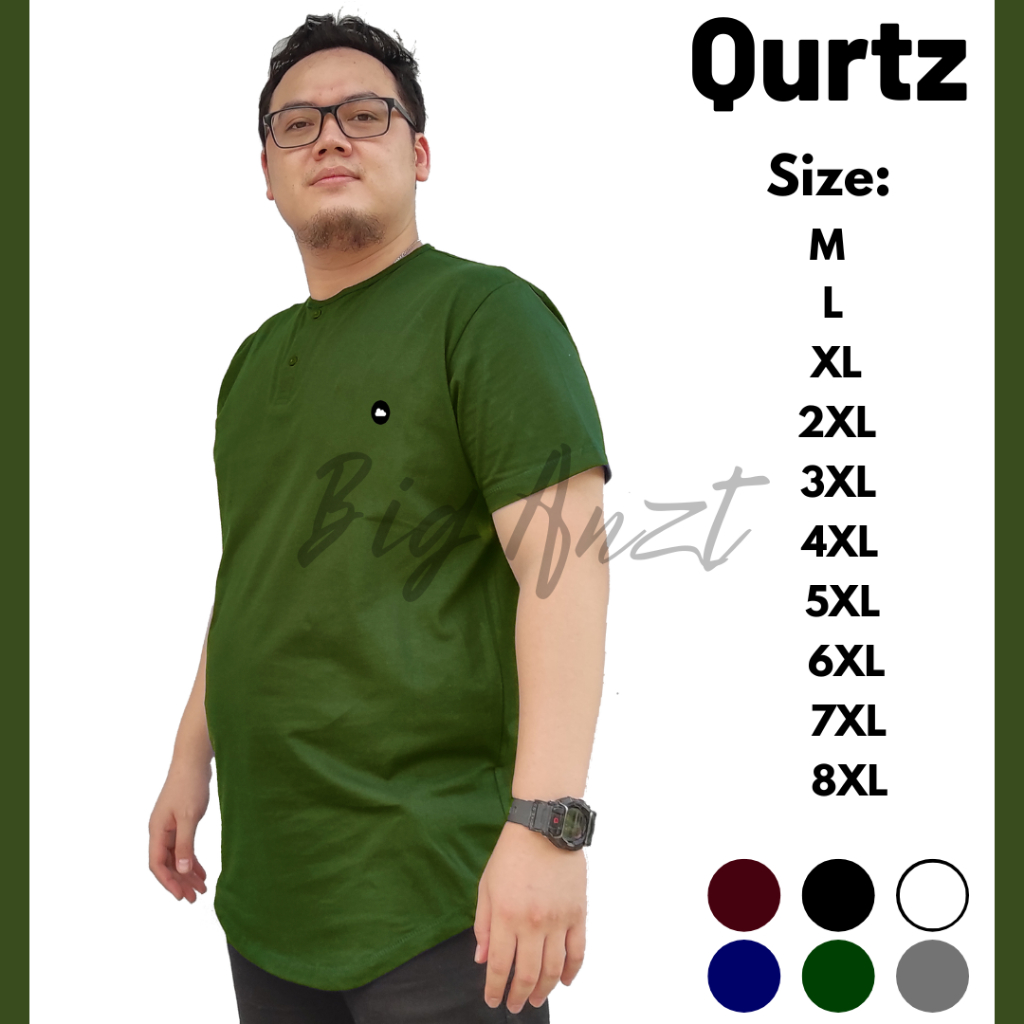 (PROMO) Kaos Kurta lengan pendek Pria Oversize Dewasa Muslim Bahan Cotton Combad 30s Premium | baju 