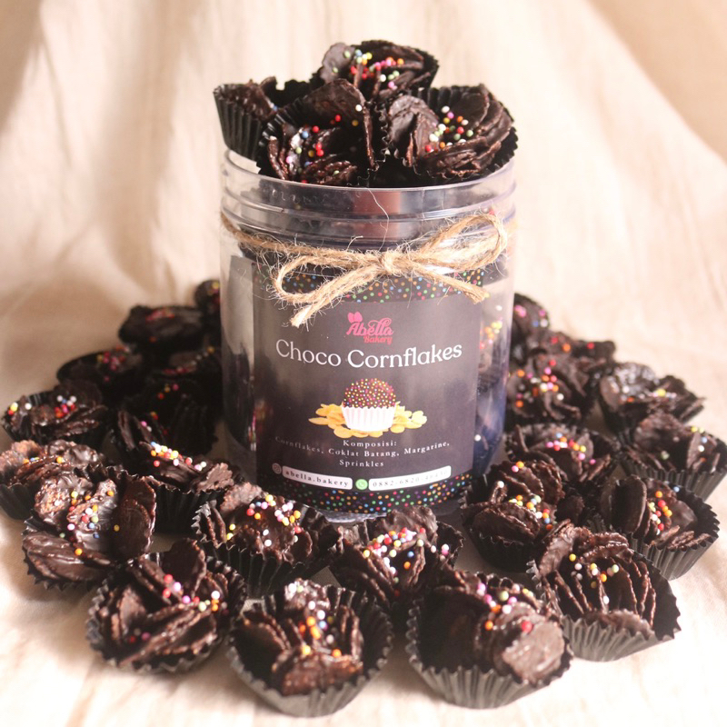 

Kue Kering Lebaran Choco Cornflakes Coklat Cornflakes Cookies