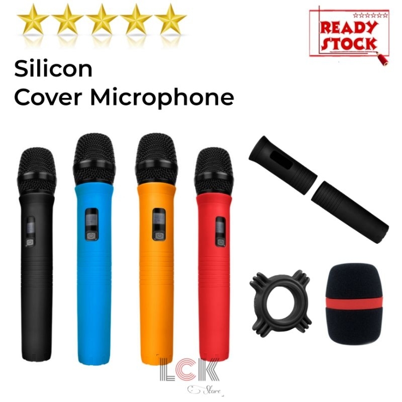 cover gagang mikrofon silicon universal mic sejenisnya adjustable pelindung microphone cover