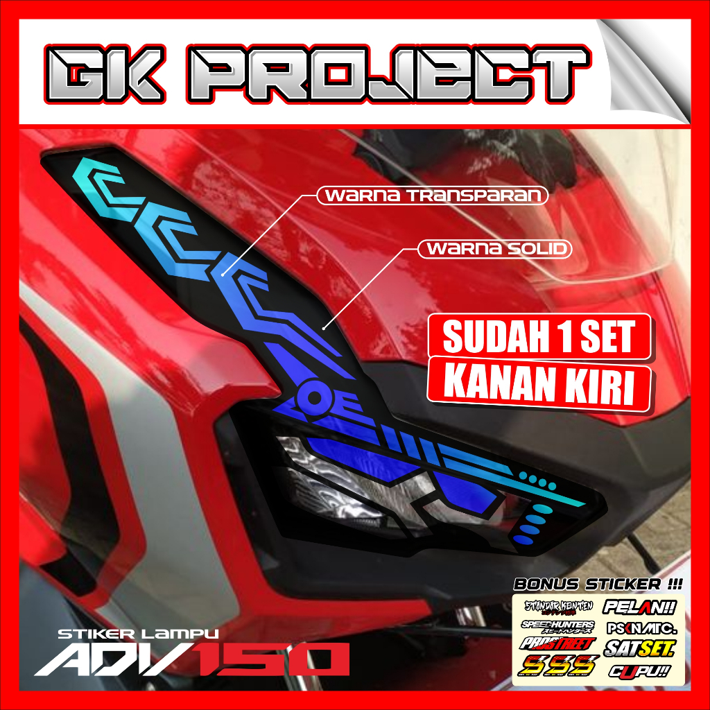Stiker Lampu ADV 150 | Stiker Variasi Lampu Alis Motor Honda ADV 150 | Stiker Alis ADV 150 RGB 01