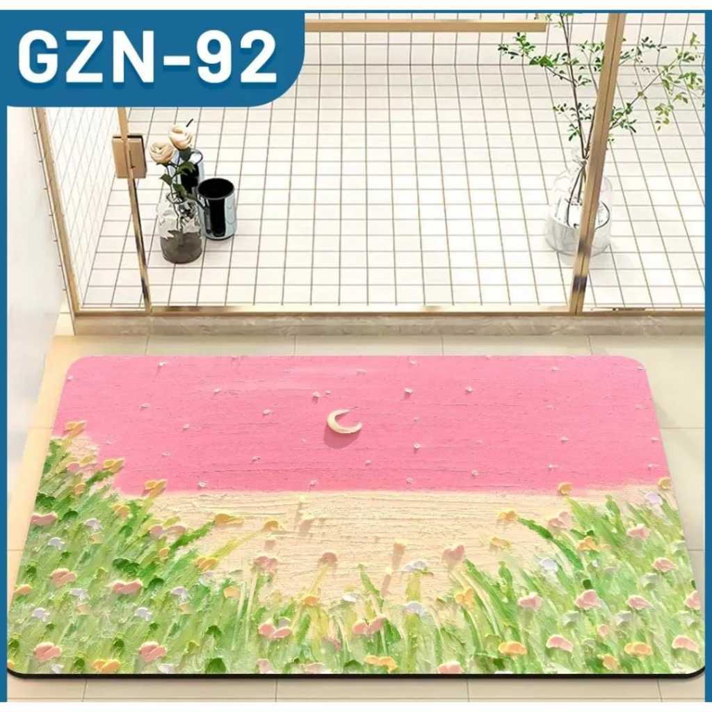 Keset Lantai Diatomite 3D Kotak Anti Slip Keset Kamar Mandi