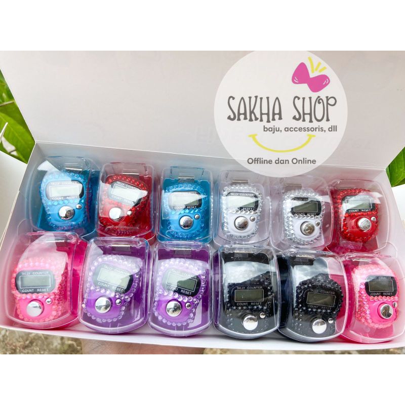 Sakha- Termurah tasbih mutiara digital box | tasbih swaroski | tasbeh counter LED mini murah