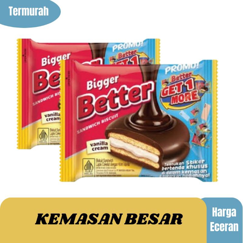 

Better Bigger Biskuit Sandwich Kemasan Besar Snack Bijian