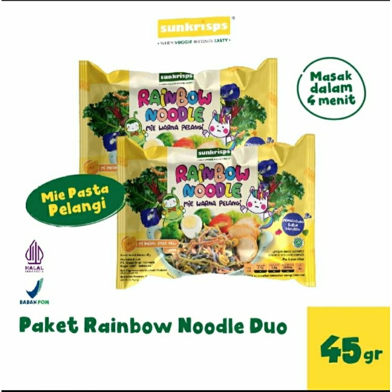 Rainbow noodle cheese