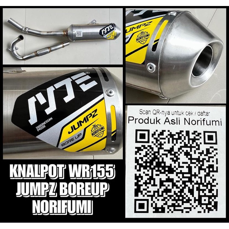 KNALPOT WR155 JUMPZ BORE UP NORIFUMI ORIGINAL