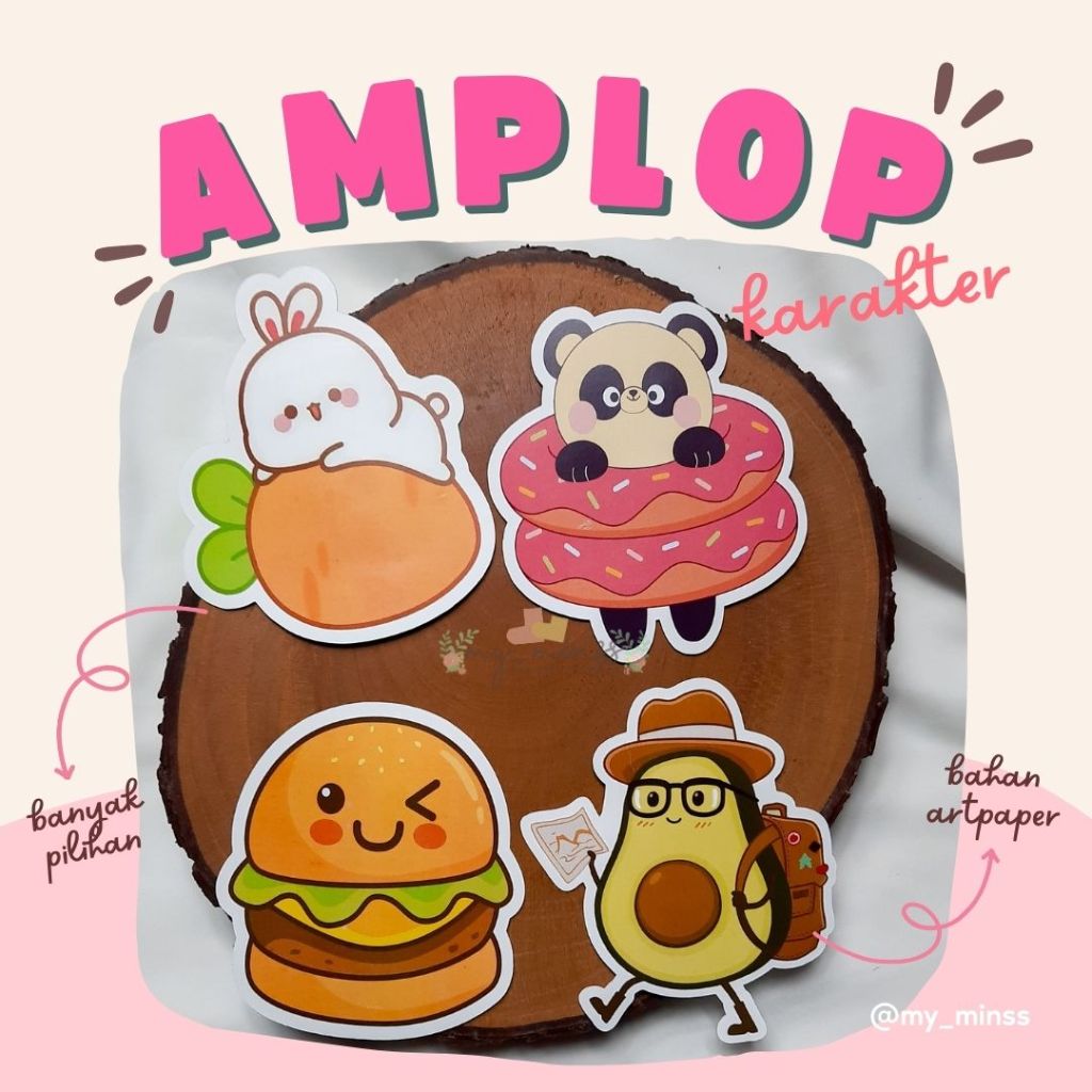 

AMPLOP LEBARAN / AMPLOP IDUL FITRI KARAKTER 3D LUCU