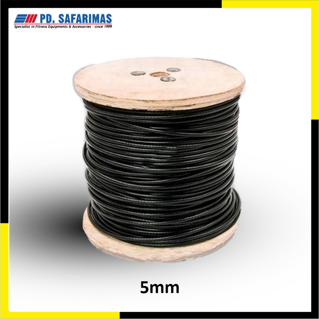 Tali Sling Hitam Full Baja - 6mm