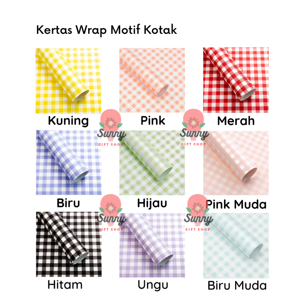 

[GROSIR] Kertas Wrap Motif Kotak / Kertas bunga / Kertas buket / Kertas bouquet / Wrap papper flower