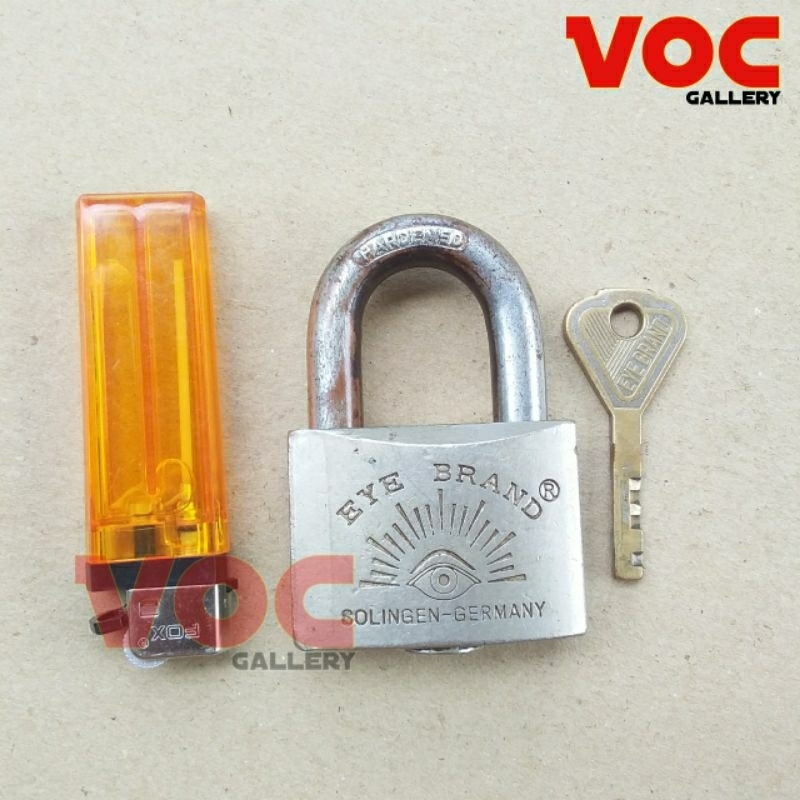 Padlock Gembok Eye Brand Solingen Germany Rare Jadul Antik Vintage Classic Klasik Retro Lawasan Lawa