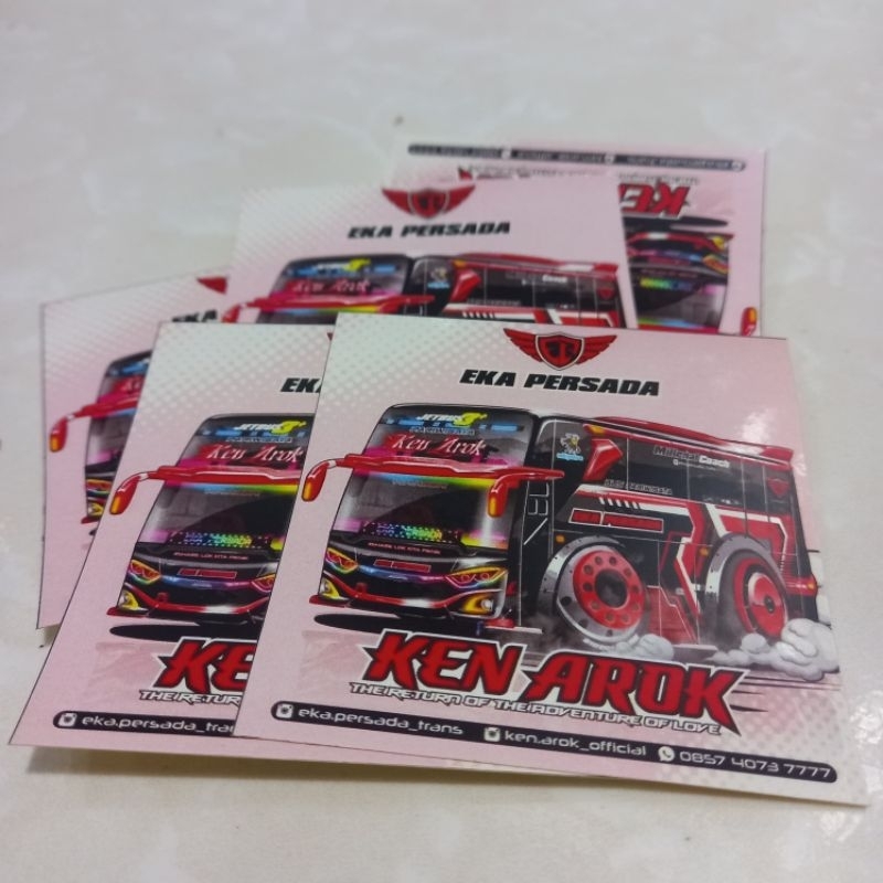 

5 Sticker Bus Stiker Bis Eka Persada Ken Arok Pink