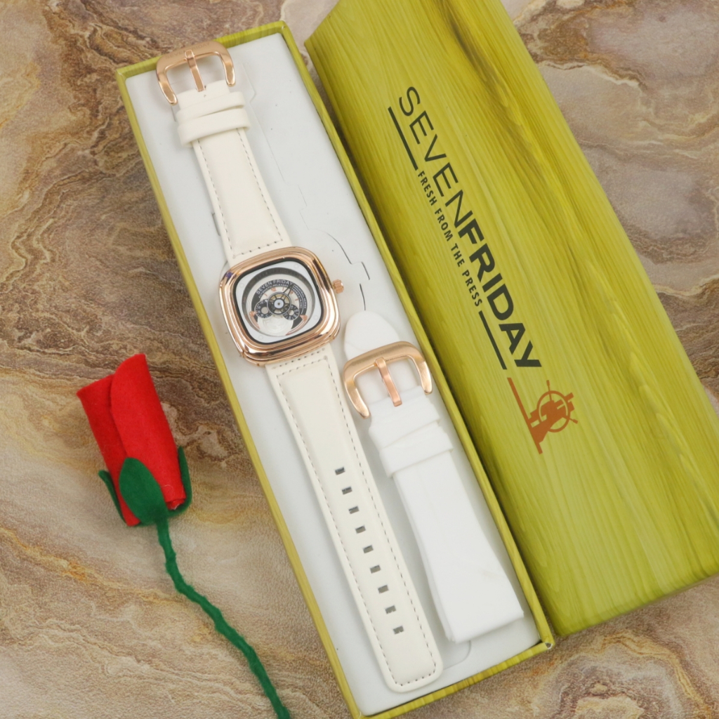 [COD] Jam Tangan Wanita Sevenfriday Original + Tali Rubber S0105Ui Anti Air Tali Kulit Free Box Orig