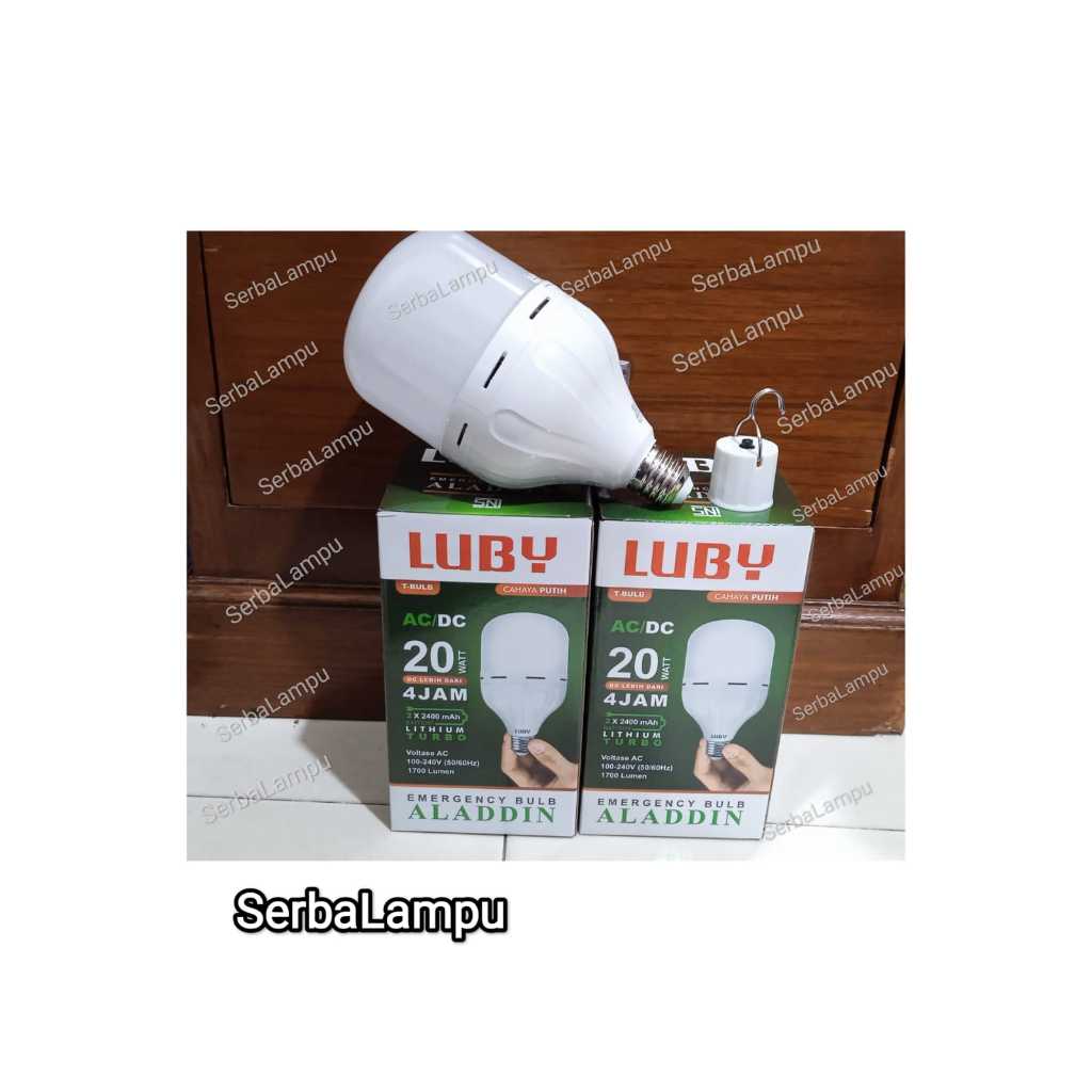 Lampu LED Emergency Luby Aladdin 20W/20 watt lampu AC DC 20 w / 20 Watt