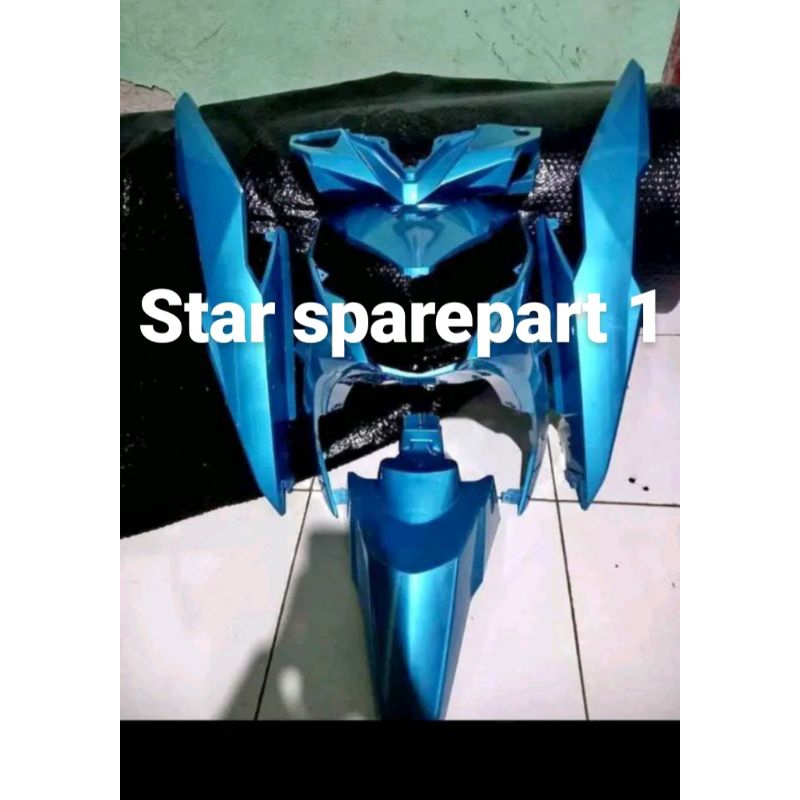 cover full body halus honda beat ecco esp 2017/2019 warna biru relaxa