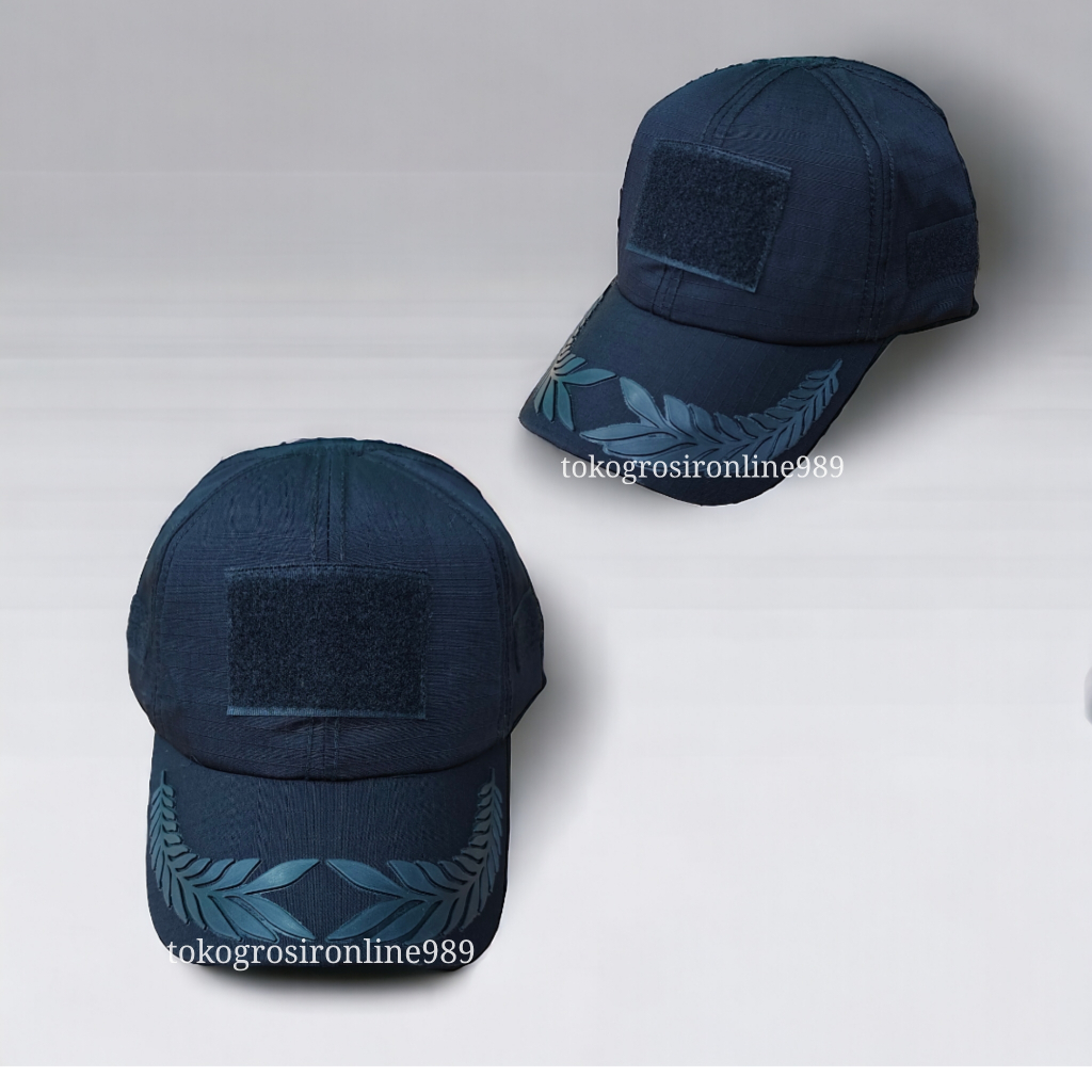 Topi pamen polri hitam