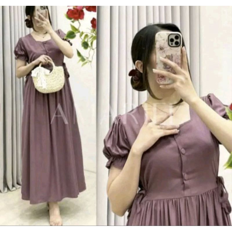 DASTER REMAJA CHIBI KEKINIAN/DRESS KONDANGAN WANITA KOREA RAYON BUSUI BERKANCING
