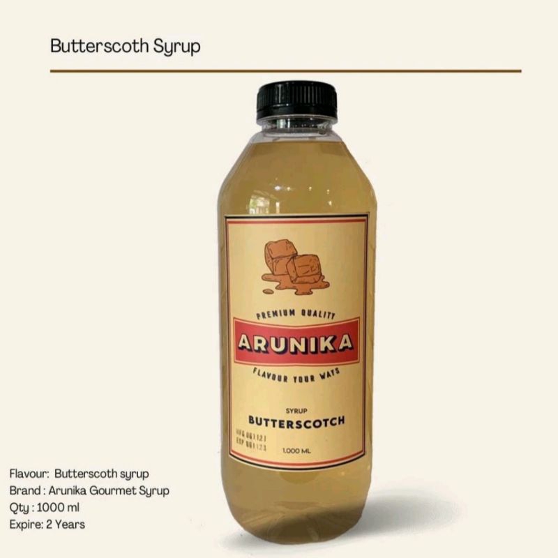 

Butterscotch Arunika Syrup 1 Liter