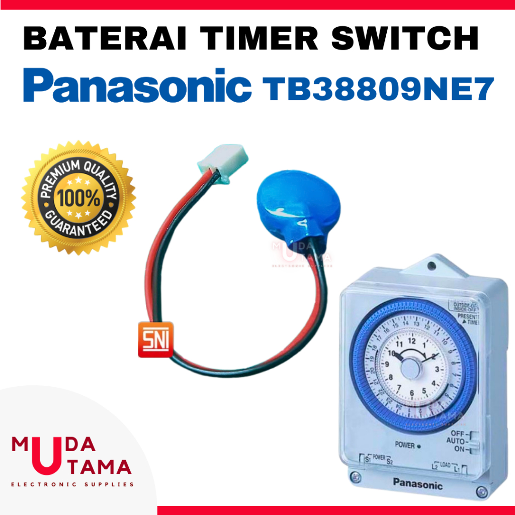 BATERAI TIMER SWITCH PANASONIC TB38809NE7 - BATERAI TIMER PANASONIC TB38809NE7 - BATTERY TIMER SWITC