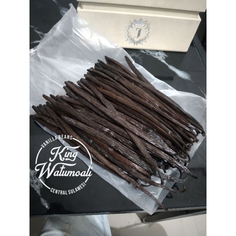 

VANILLA BEANS/ VANILI KERING PLANIFOLIA GRADE A SUPER/GOURMET 1000gr, 19CM UP