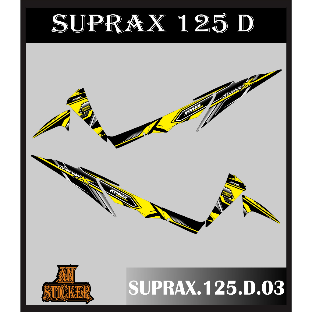Striping SUPRA X 125 D 2006 sticker decal supra list variasi honda SUPRA X 125 D CODE 03