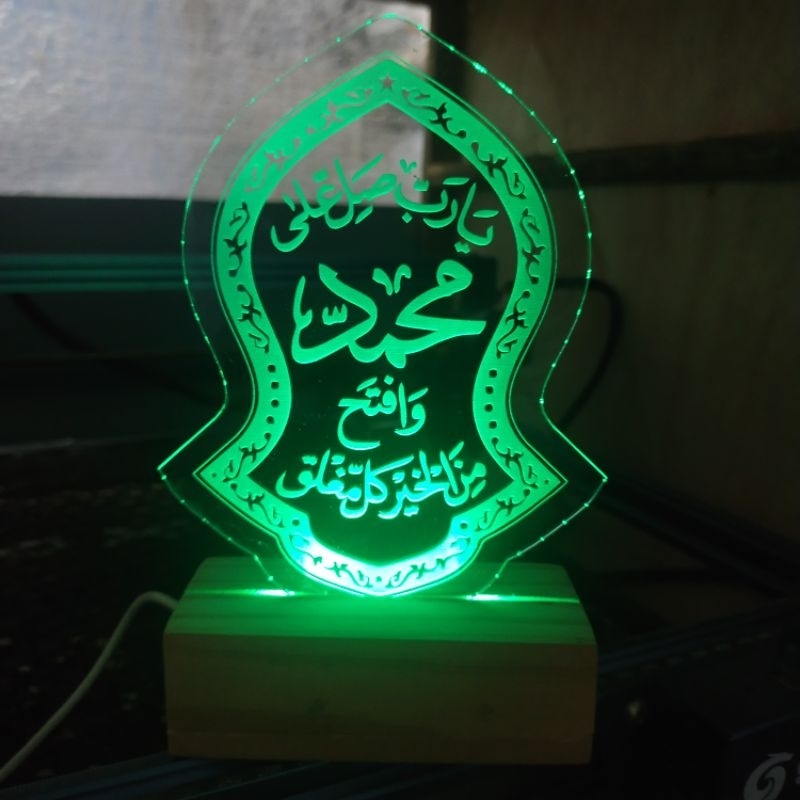 Lampu hias usb gambar terompah nabi