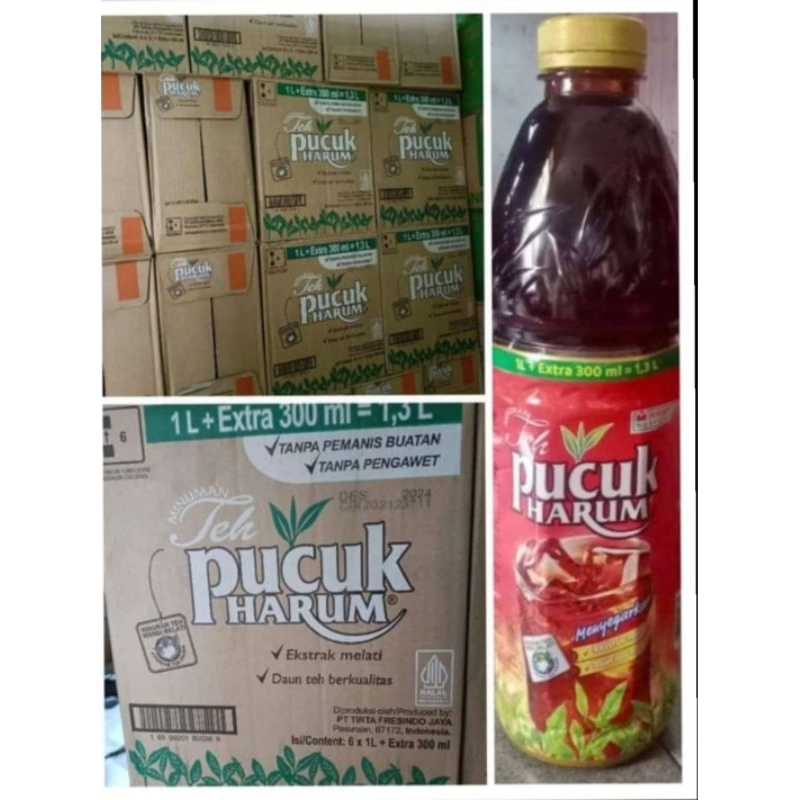 

Teh Pucuk Harum /ekstra jumbo1,36 liter/1360ml 1 dus isi 6