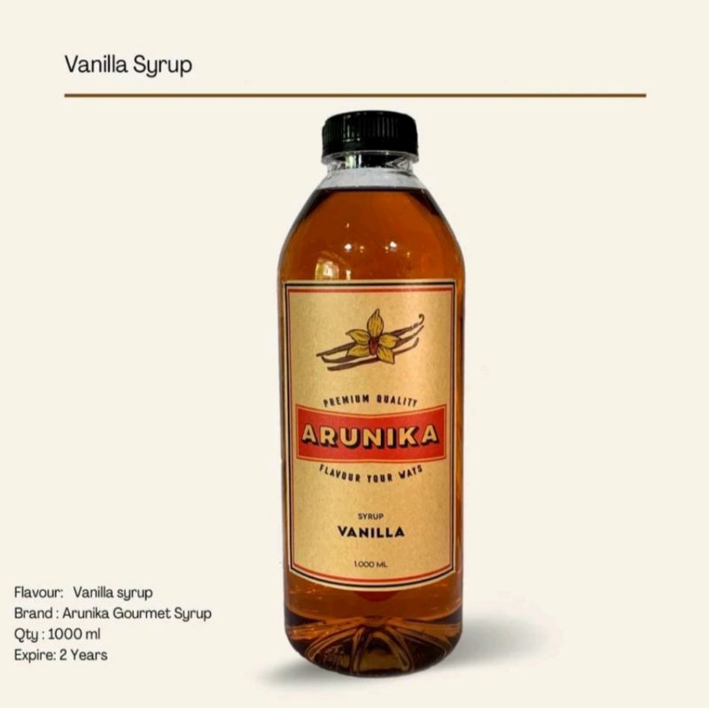 

Vanilla Arunika Syrup 1 Liter