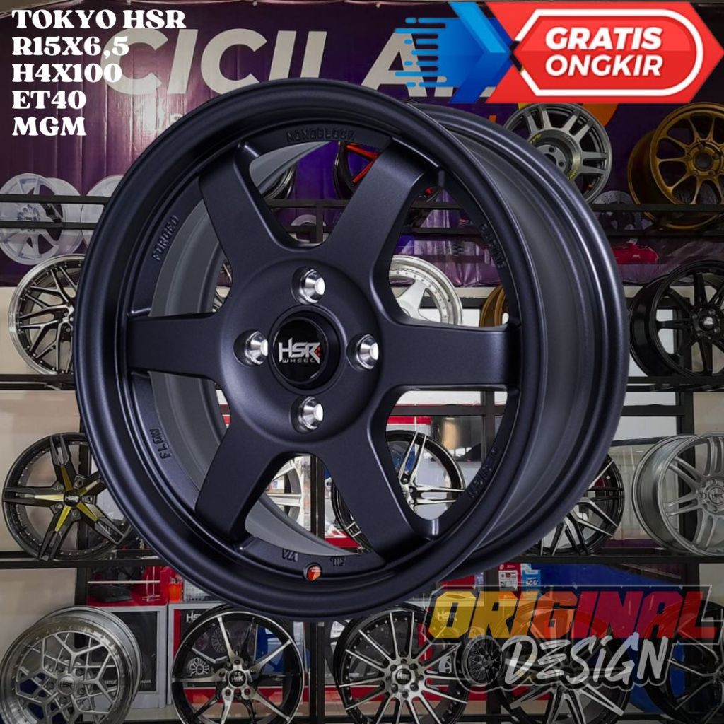 Velg Mobil Ring 15 Model Te37 HSR Tokyo R15 Untuk Brio Agya Vios Freed