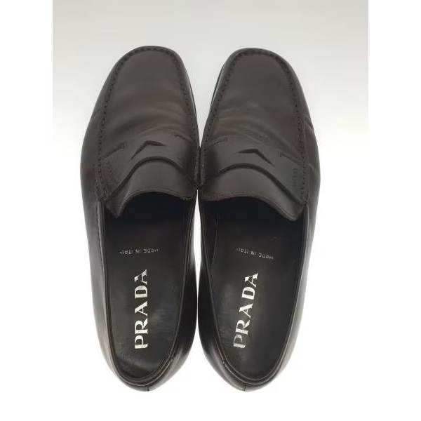 PRADA Leather Penny Loafers Shoes for men Serial No 2D0271 Size 7.5 - Asli No KW made in Italy
