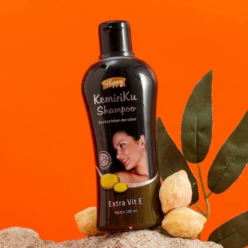 Shampoo Kemiriku Happy Kemiri Penghitam Rambut Alami Rambut Hitam Lebat