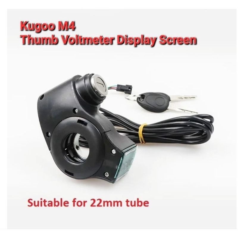 Key switch Elektrik Skuter Listrik Voltmeter Digital Display Kugoo M4 / Inokim