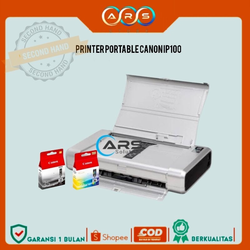 Printer portable canon ip100 catridge baru