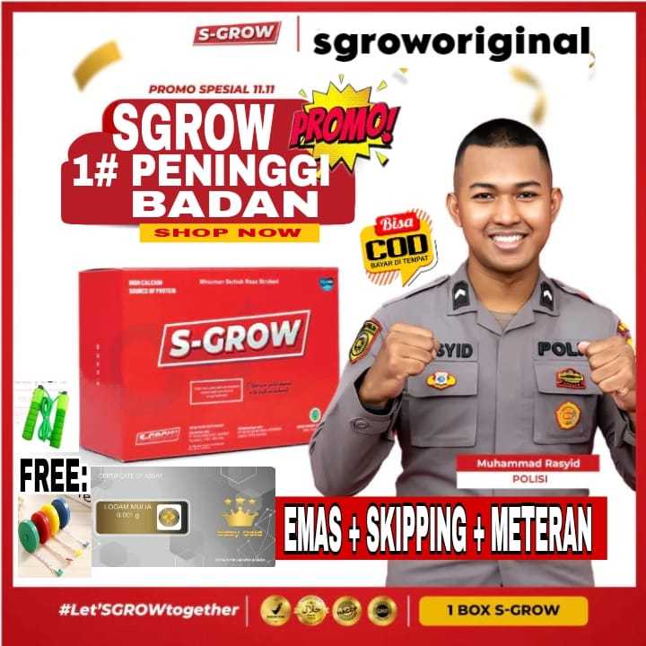 

S-GROW Susu Peninggi Badan Remaja dan Dewasa Terbaik Bpom Suplemen Peninggi Badan Tinggi Kalsium untuk Pertumbuhan Tulang Penambah Tinggi dengan Cepat high kalsium sgrow original 100% official shop