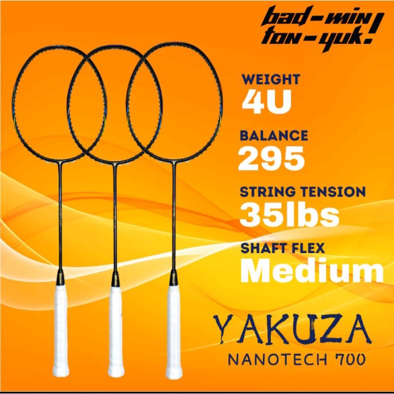 raket,badminton,tension,35lbs,Yakuza,nanotech,700.