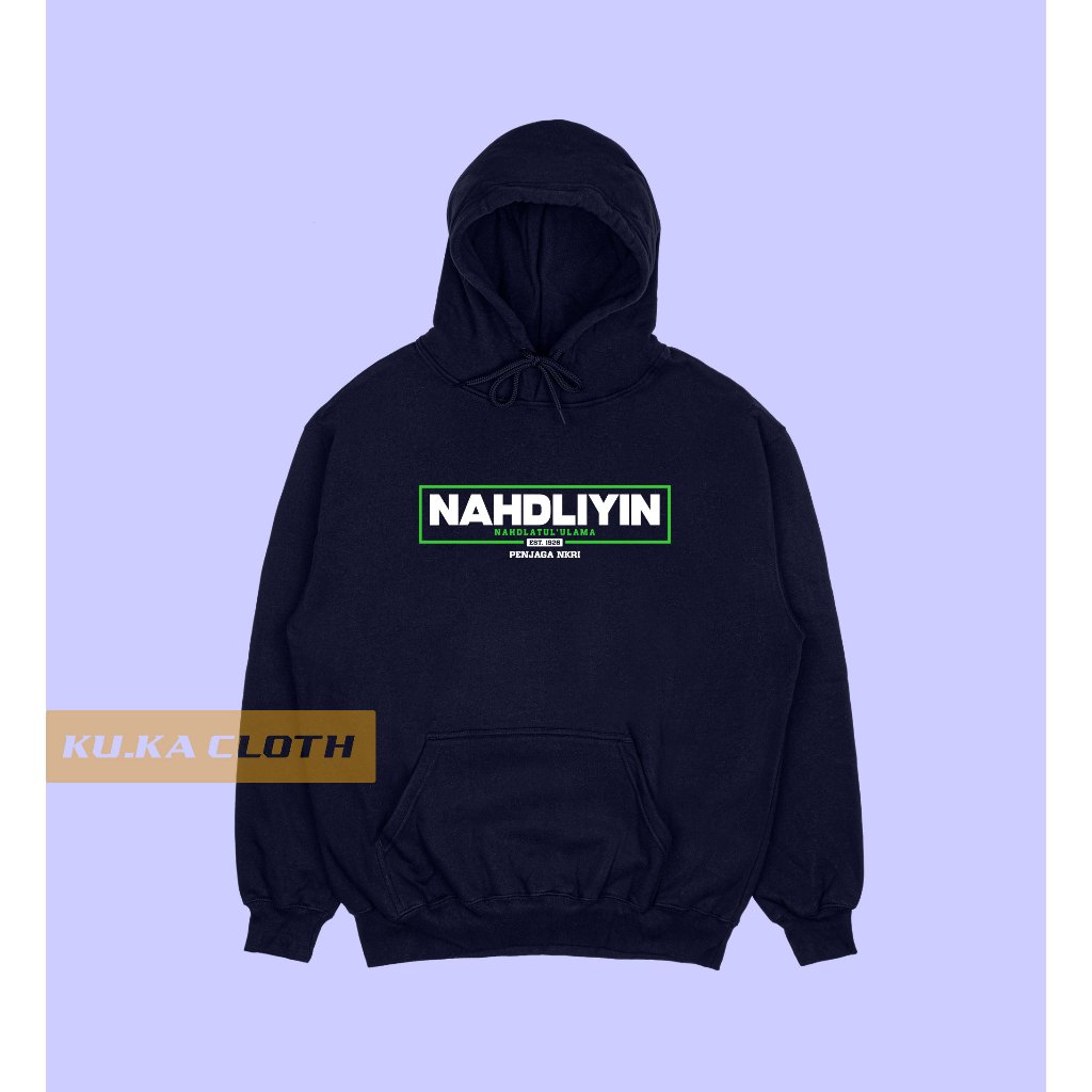 Jaket Hoodie Sweater Pria Distro Cowok Dakwah Muslim Islami Desain Nahdlatul Ulama Penjaga NKRI