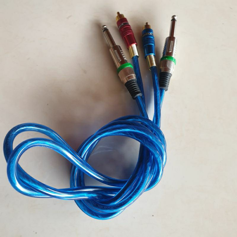 JEK RCA TO AKAI MIC JEK MIC TO JEK RCA 1 METER SEPASANG