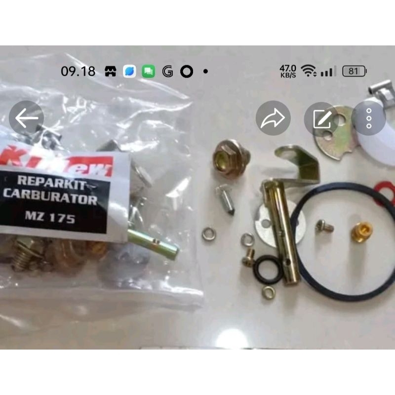 Repair Kit Carburator Isi Dalaman Karburator Mesin Yamaha MZ175 MZ200