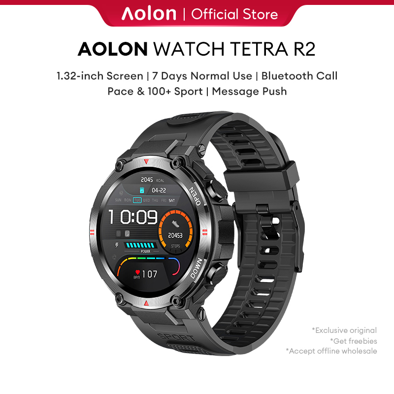 Aolon Tetra R2 Smart Watch Original Waterproof Smartwatch Waterproof Men Sports Fitness Tracker Blue