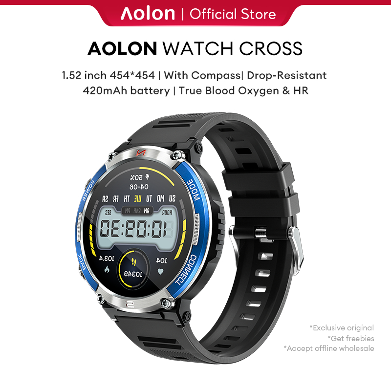 Aolon Cross Smartwatch Pria  - 1.39" Full Touch / Bluetooth Call / 100+ Activity Modes / IPS / Compa