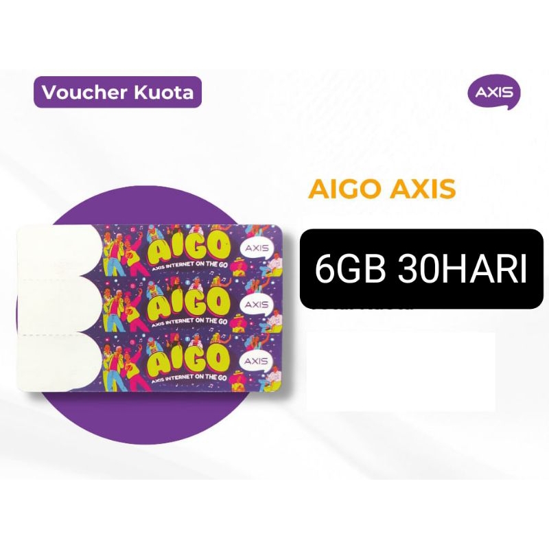 Voucher AXIS AIGO 6 GB 30 Hari