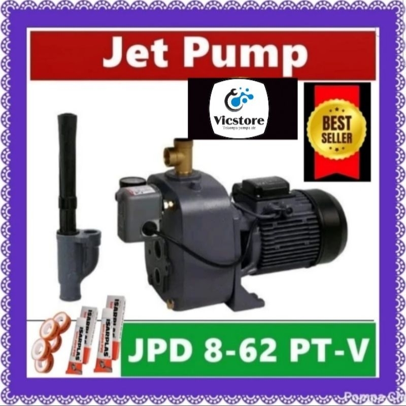 Garansi mesin pompa air jet pump Grundfos JPD 8-62 PT original otomatis non tabung jd basic 7 automa