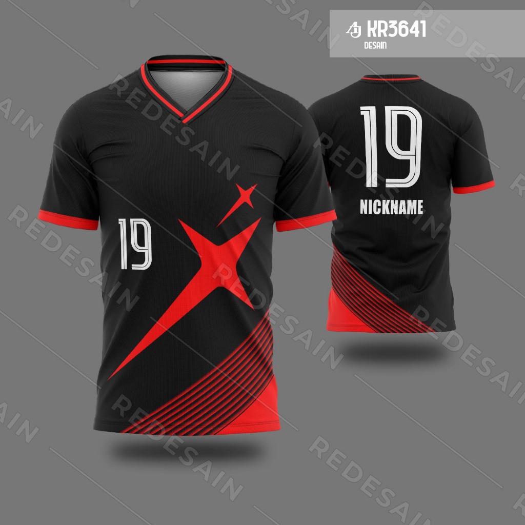 Kaos Atasan Kerah Jersey Custom Badminton Hitam Putih