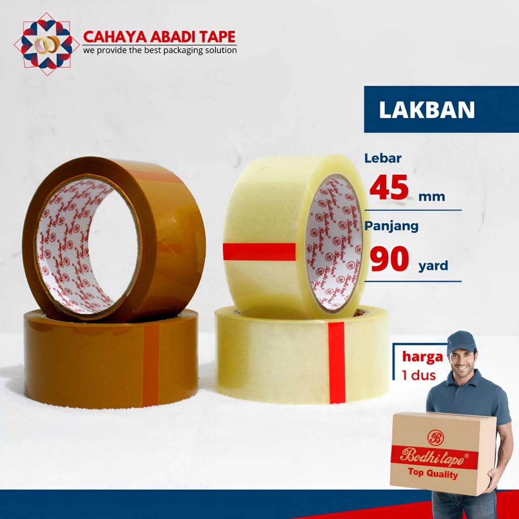 

LAKBAN BENING COKLAT BODHI 45MM X 90YARD PER DUS