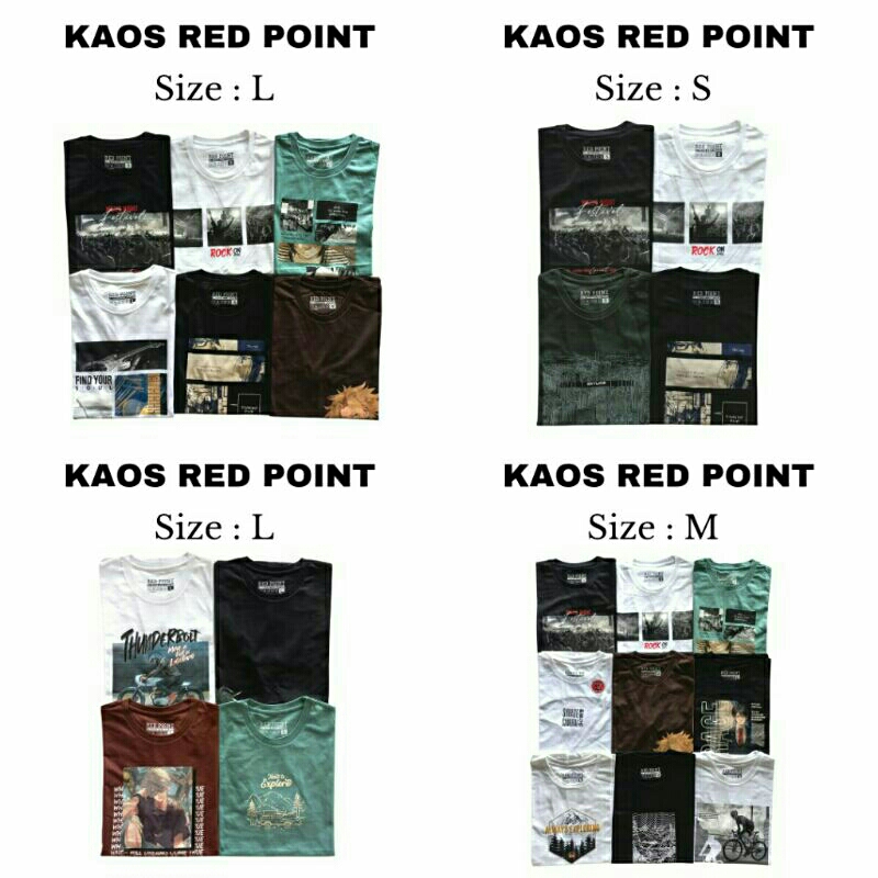 Kaos Red Point, Nevada & American Jeans Pria