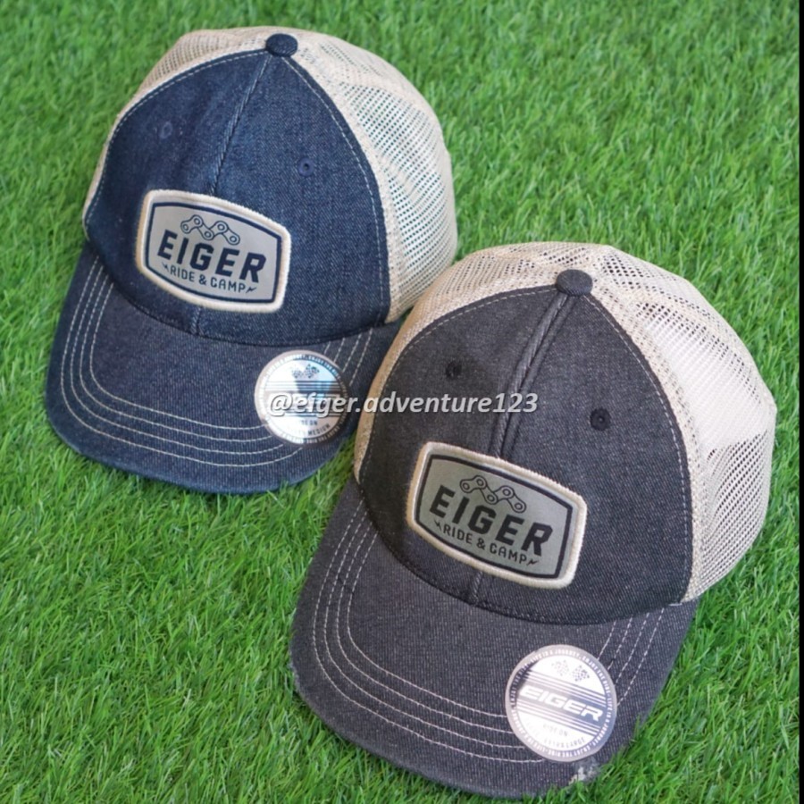 TOPI E1GER RIDE AND CAMP DENIM TRUCKER CAP | TOPI PRIA WANITA