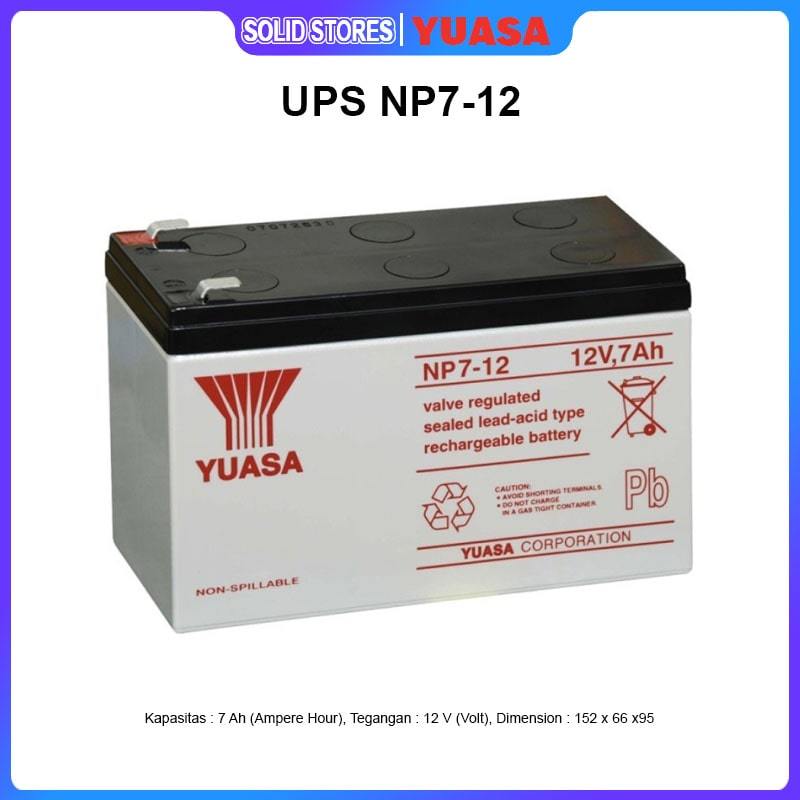 YUASA BATTERY AKI KERING UPS NP7-12 12V 7AH
