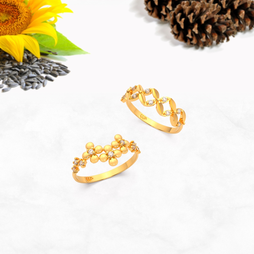 TERBARU CINCIN WANITA EMAS ASLI KADAR 6K(300) & 8K(375) CINCIN MODEL BUNGA PEARL KODE CK 325