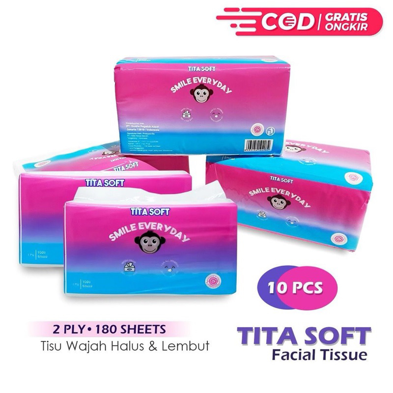 Facial Tissue Tisu Titasoft 180 Sheet 2Ply