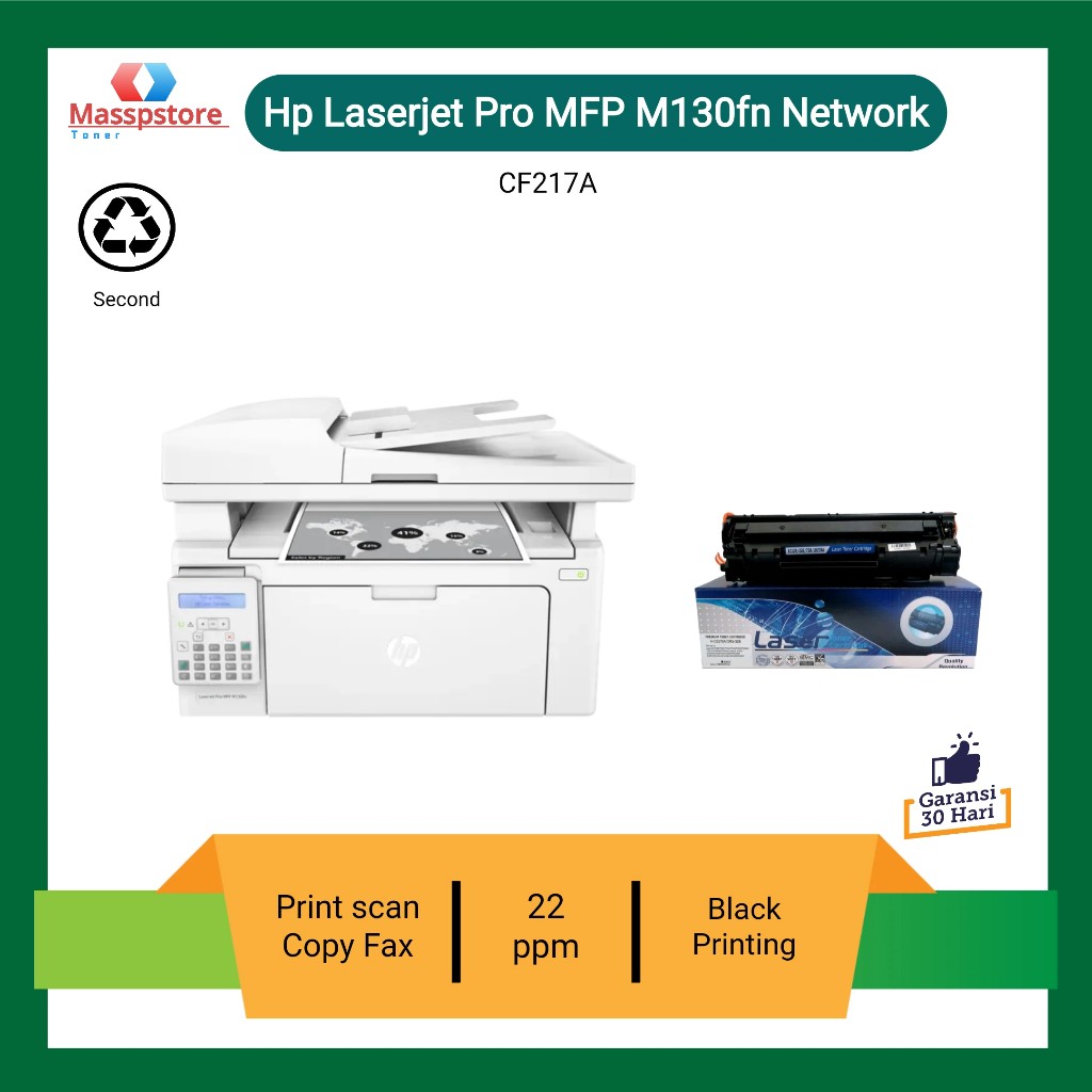 Printer Hp LaserJet Pro mfp M130fn Print scan copy fax mesin fotocopy