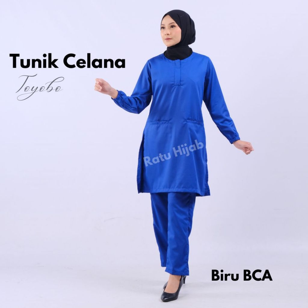 Baju Jaga OKA OK Tunik celana Seragam Perawat wanita lengan panjang karet