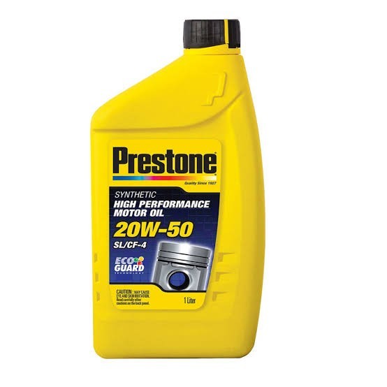 Oli Mesin Mobil Bensin Prestone 20w-50 Liter Synthetic Original 100%